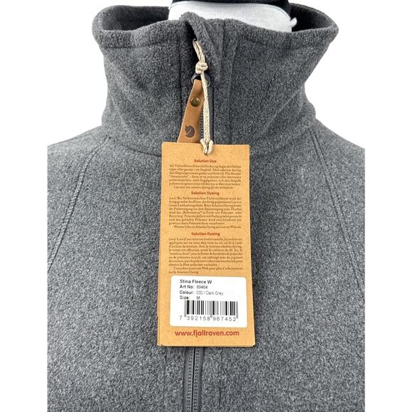 Fjallraven Stina Fleece Sweater Jacket Coat Ovik Women's M Dark Grey Zip Up - Picture 9 of 13